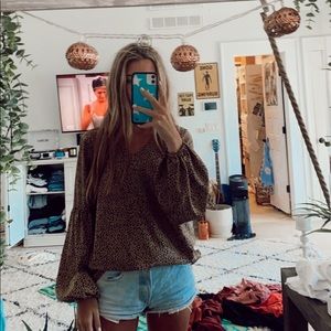 Cheetah print shein top